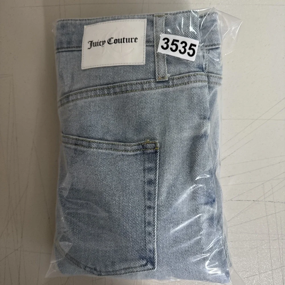 Juicy Couture Cargo Jeans Sz 30 (28x34) Wide Leg Distressed Faded Boho Y2k Denim